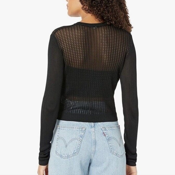 Free People H20 Crew Pull On See Through black Size L NWT - Picture 3 of 4